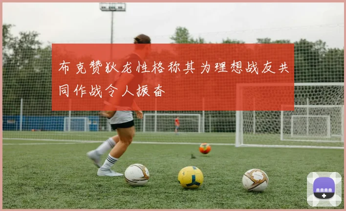 布克赞狄龙性格称其为理想战友共同作战令人振奋
