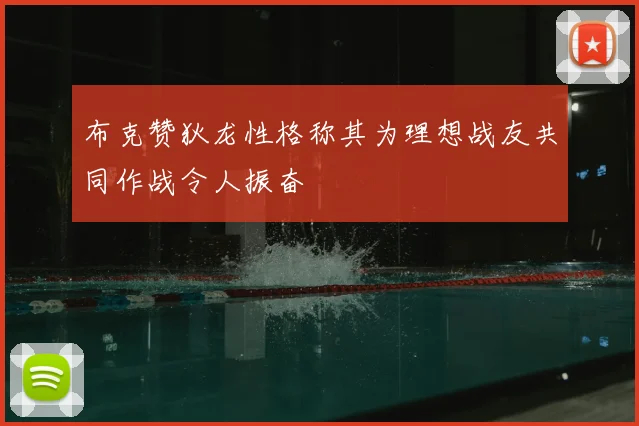 布克赞狄龙性格称其为理想战友共同作战令人振奋